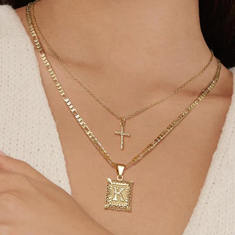 CROSS INITIAL™ | GOLD NECKLACE SET