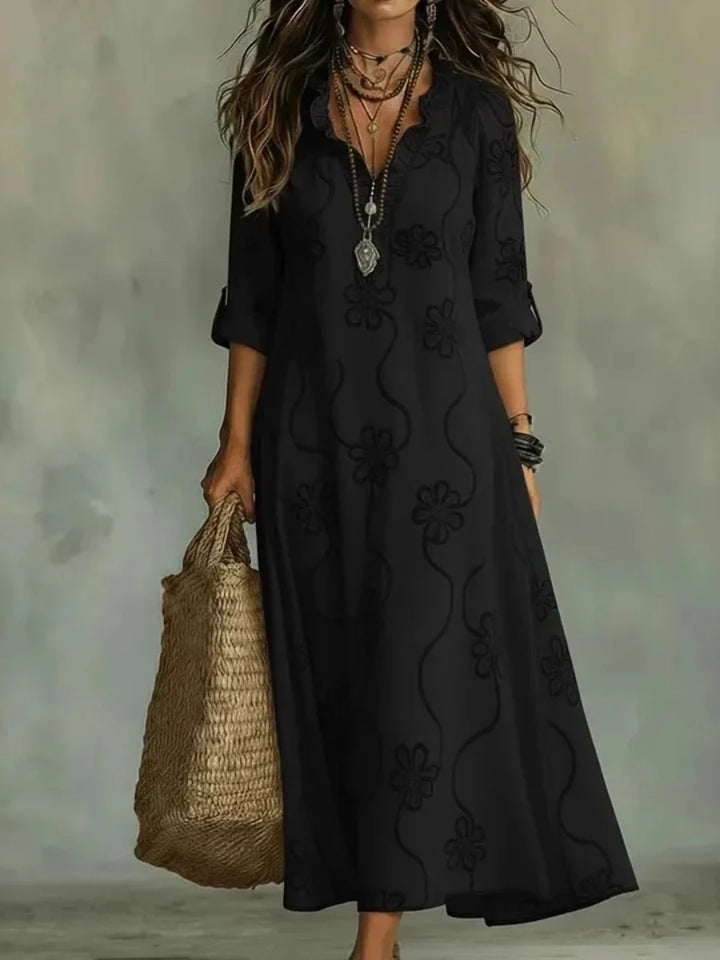 Bianca | Bohemian Embroidered Maxi Dress