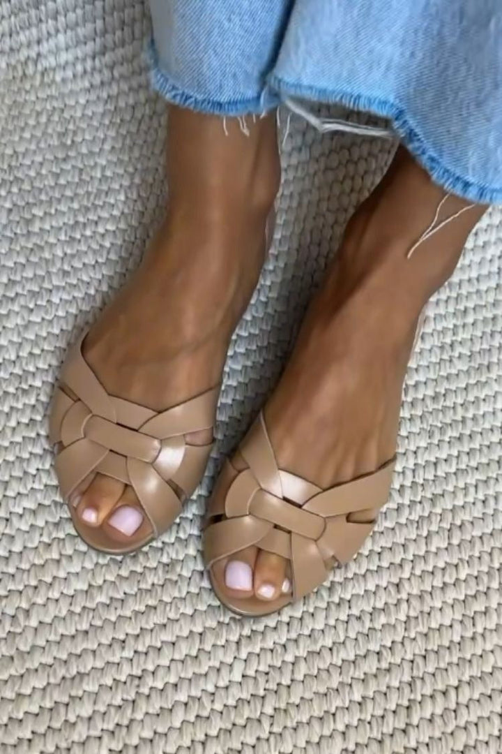 Serafina | Natural Braided Sandals