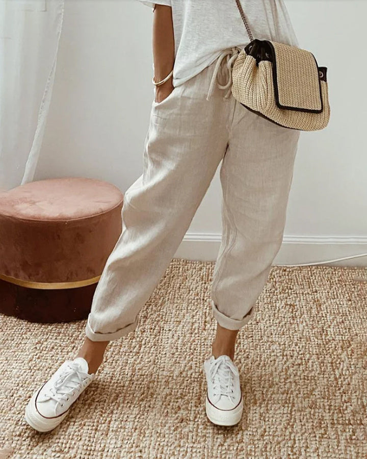 Women's Straight Leg Drawstring Pants | Casual