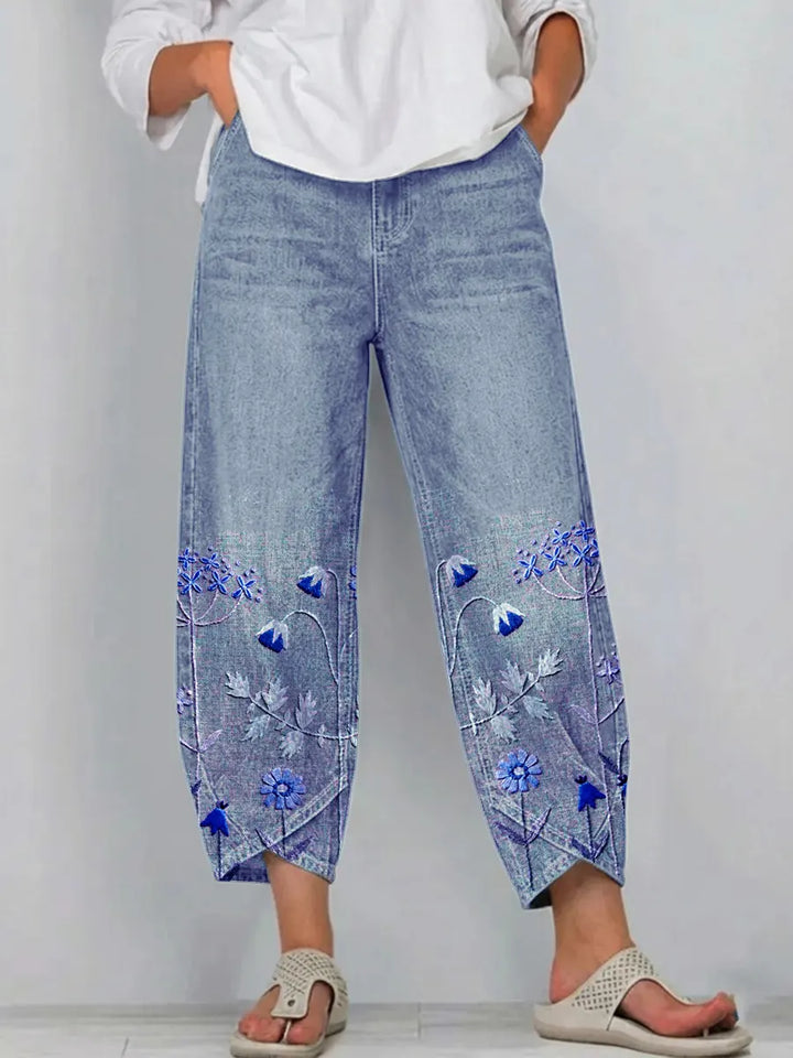 Aven | Casual Chic Embroidered Trousers