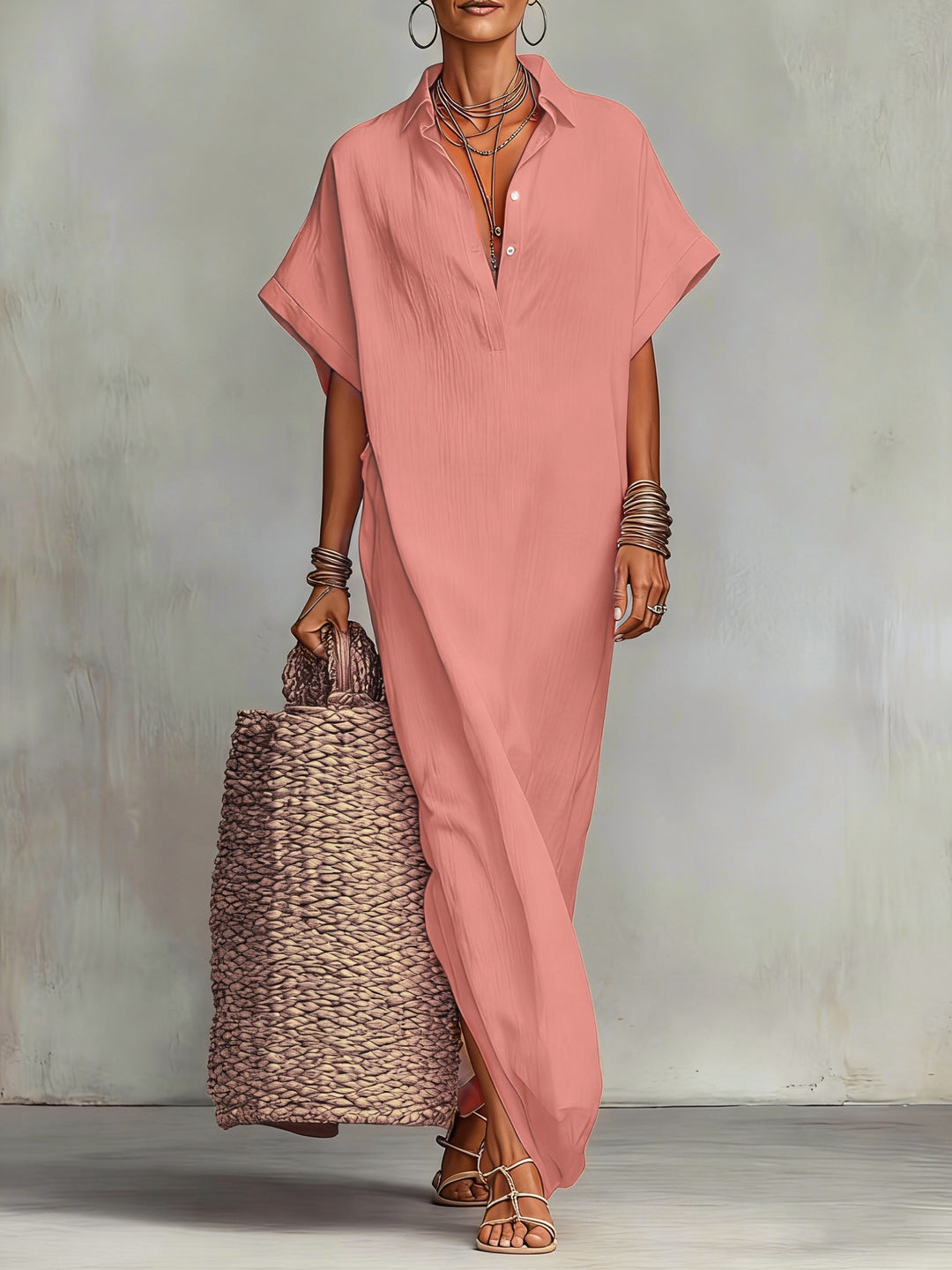 Cora | Side Slit Summer Midi Dress