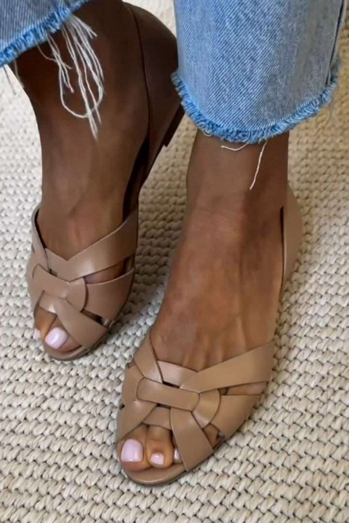 Serafina | Natural Braided Sandals
