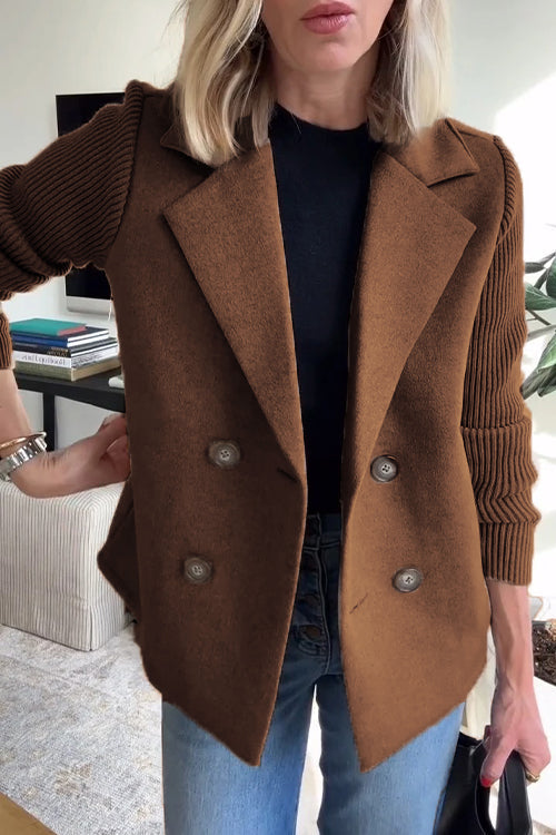 Sorelle™ | Elegant Knit Sleeve Blazer