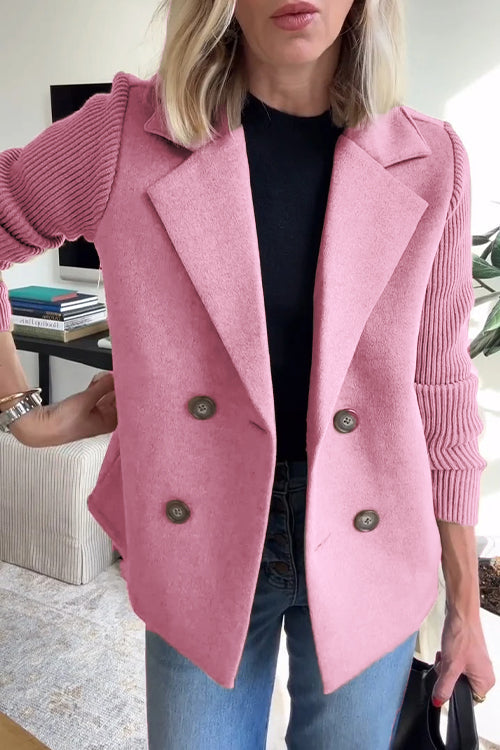 Sorelle™ | Elegant Knit Sleeve Blazer