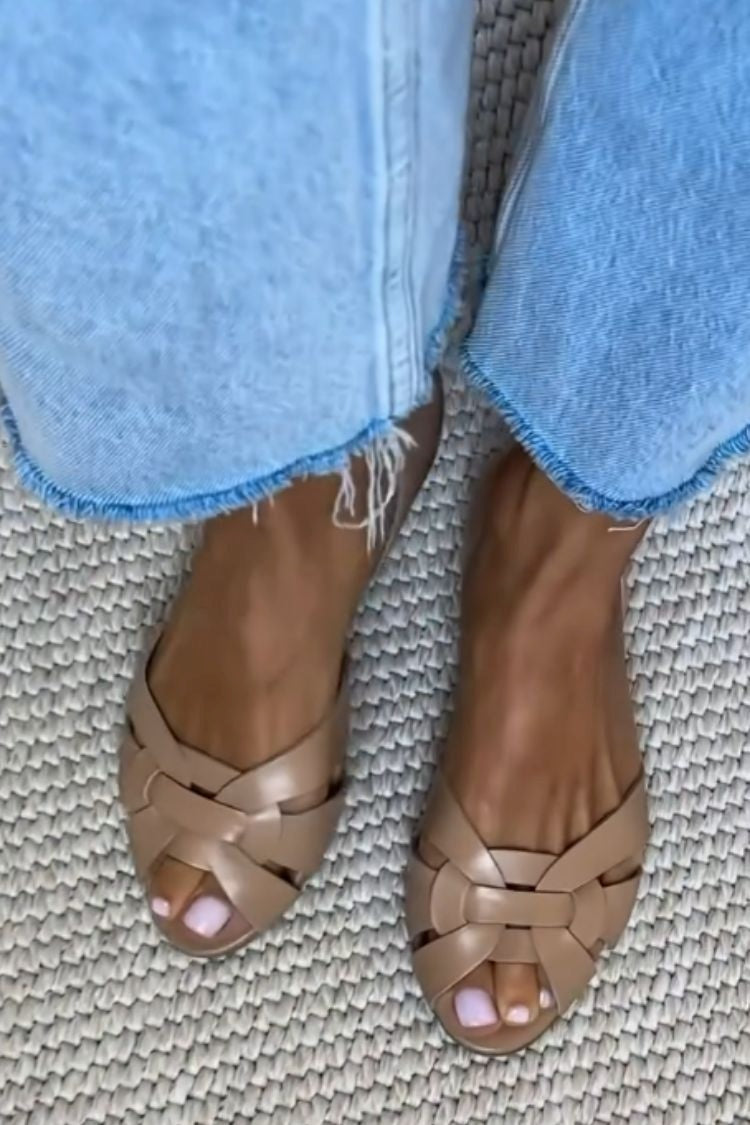 Serafina | Natural Braided Sandals