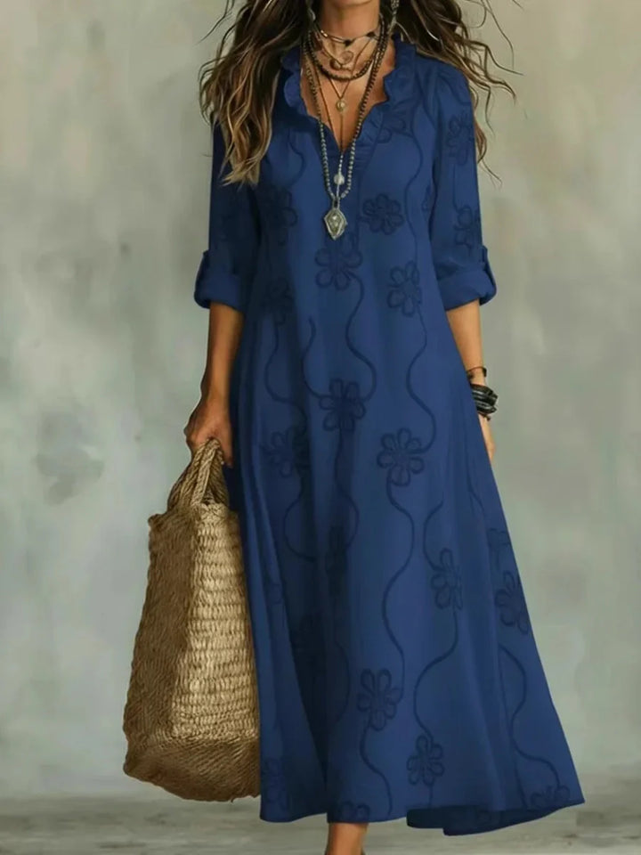 Bianca | Bohemian Embroidered Maxi Dress