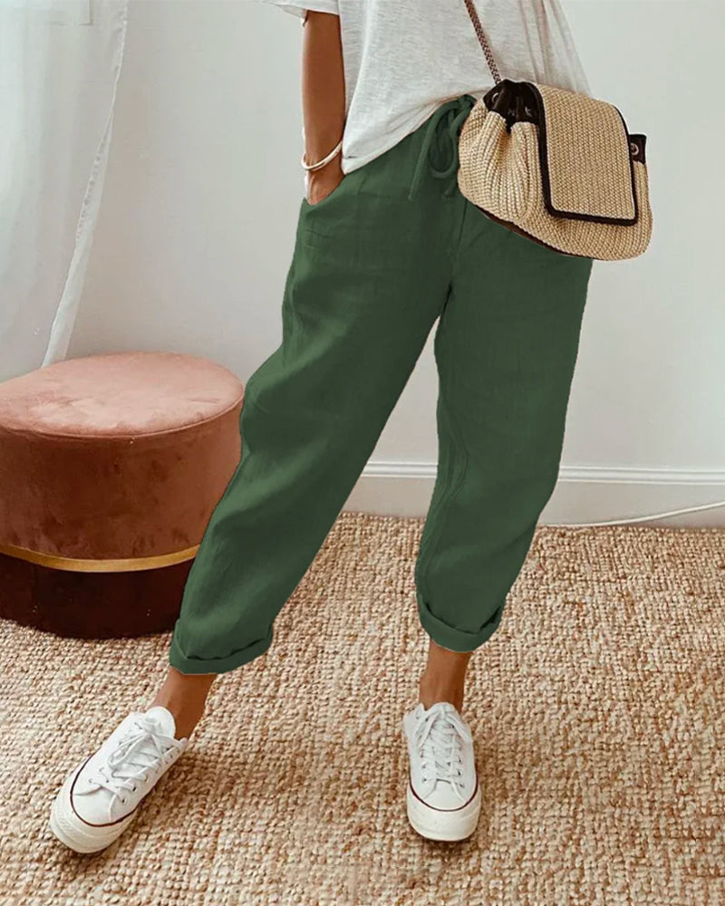 Casual & Stylish Anti-Perspiration Linen Trousers