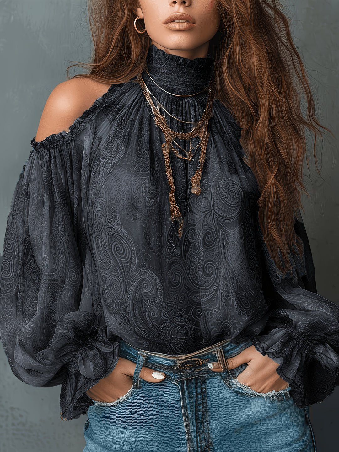 Celeste | Vintage Off-Shoulder Blouse