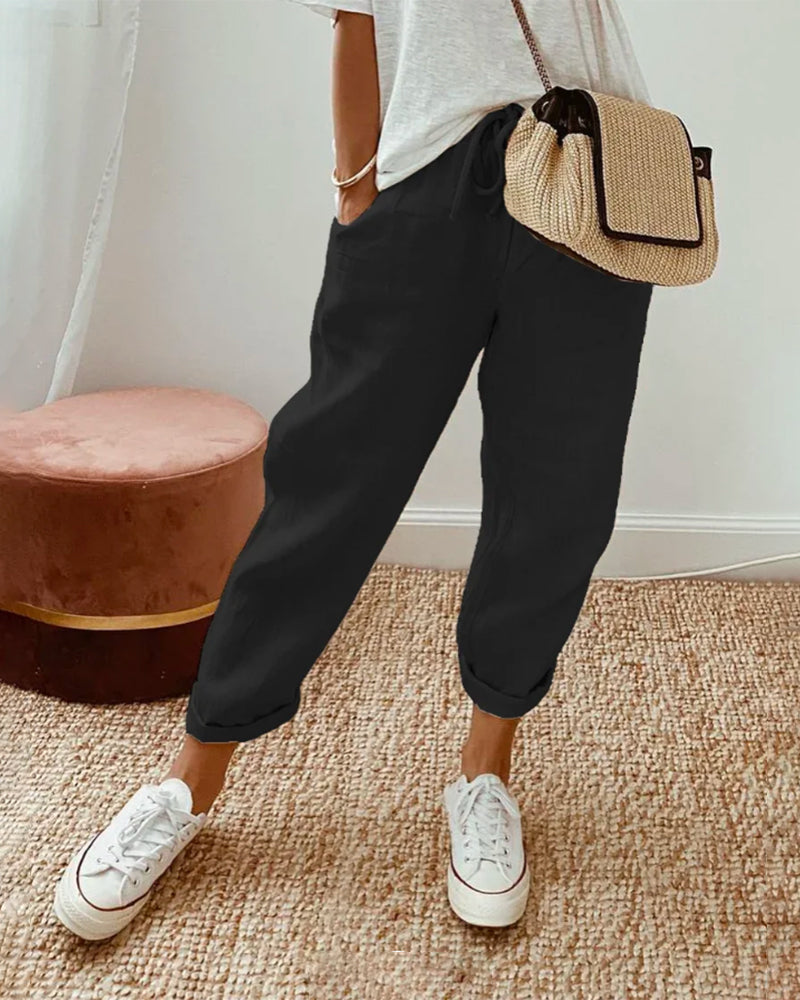 Casual & Stylish Anti-Perspiration Linen Trousers