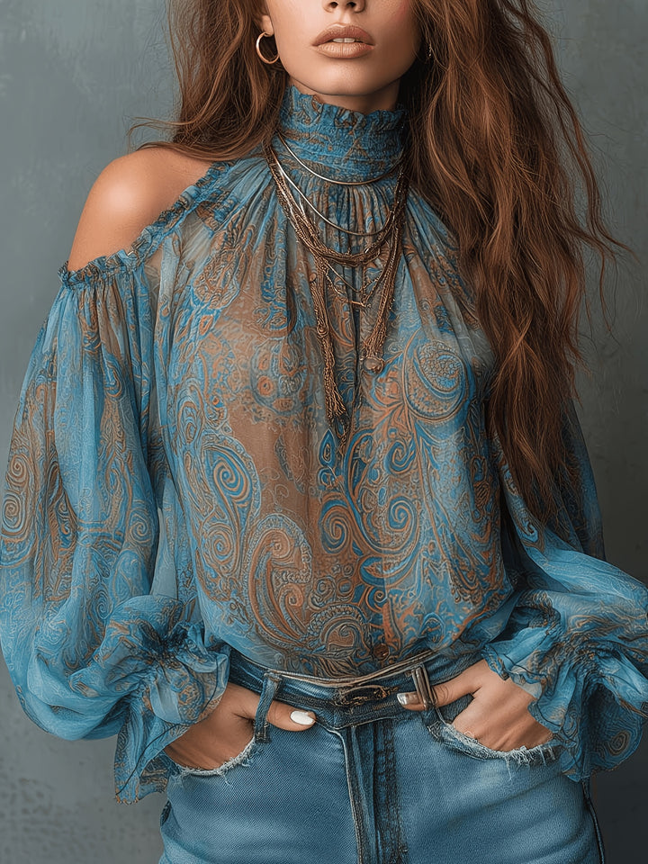 Celeste | Vintage Off-Shoulder Blouse