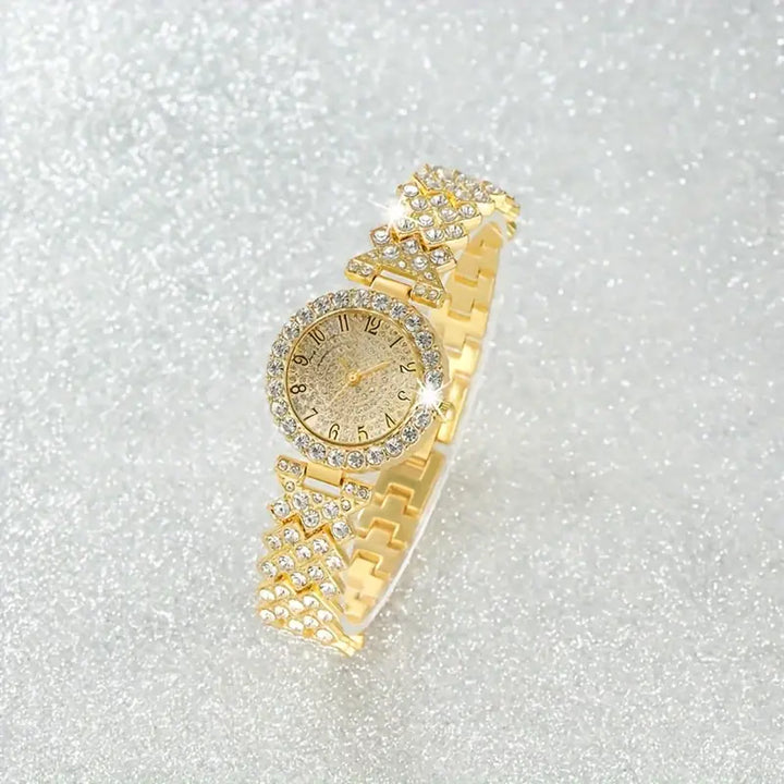 LUXE RADIANCE™ | GOLD WATCH & BRACELET SET