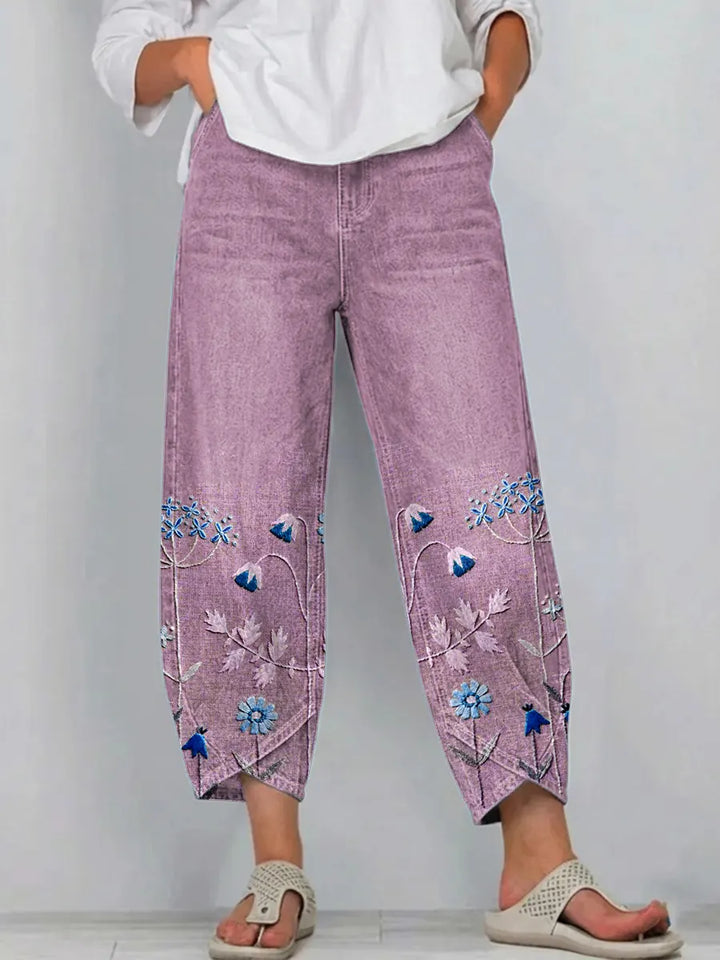 Aven | Casual Chic Embroidered Trousers