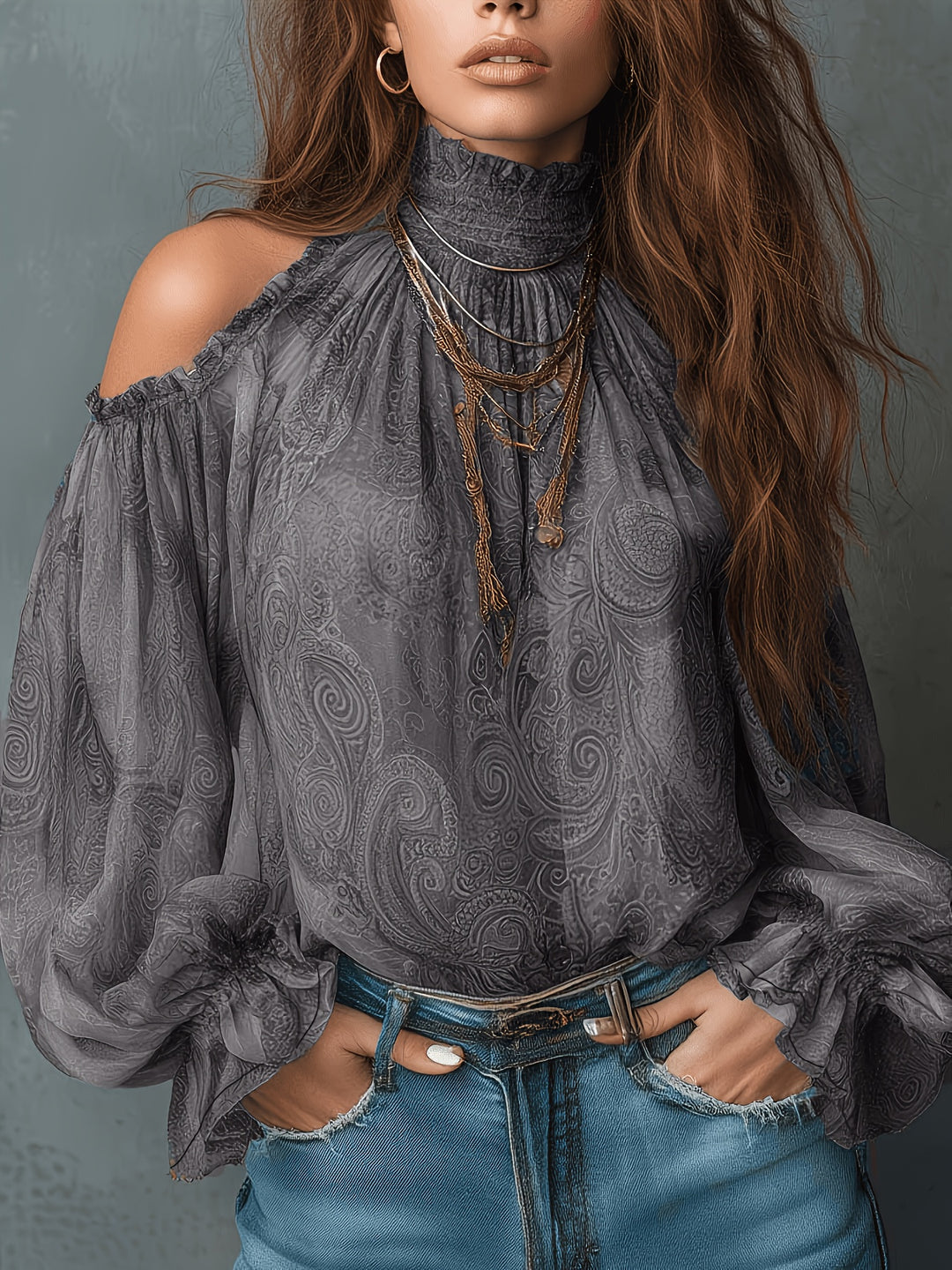 Celeste | Vintage Off-Shoulder Blouse