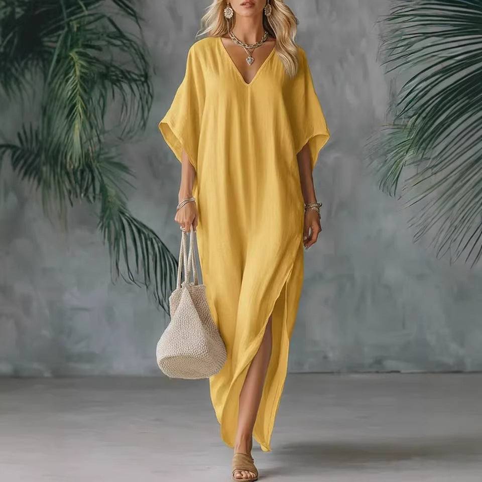 CORA | Slit Maxi Dress with Flattering Fit and Versatile Style