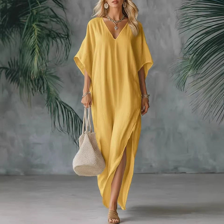 CORA | Slit Maxi Dress with Flattering Fit and Versatile Style
