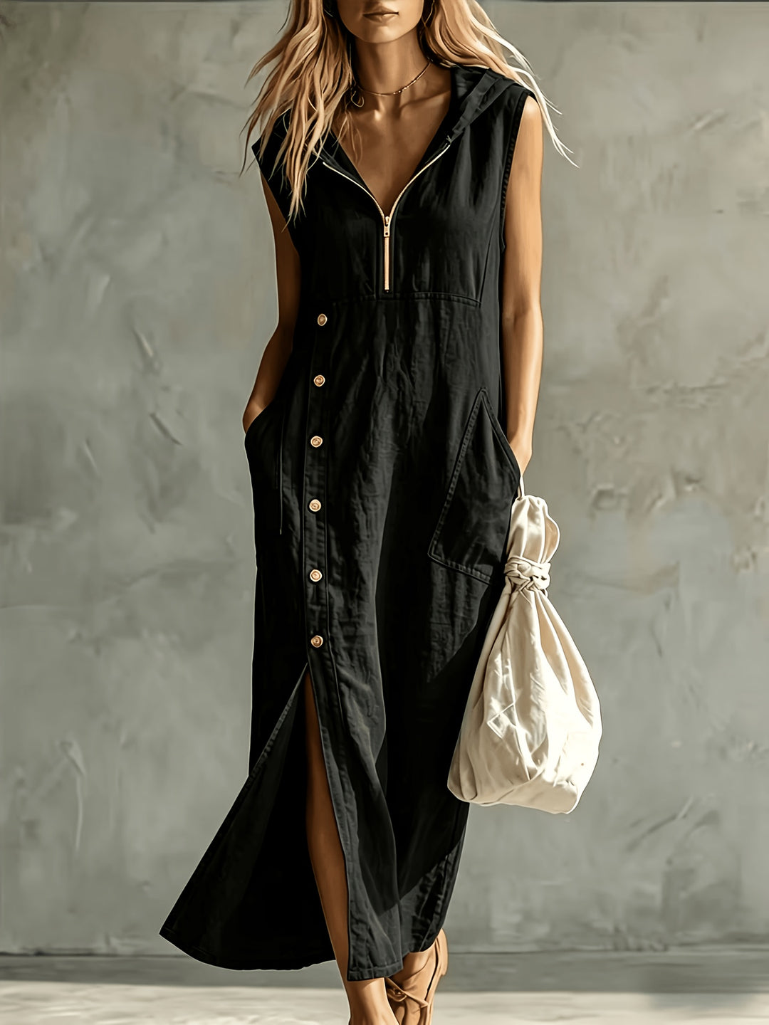 Genevieve | Casual Hooded Dress