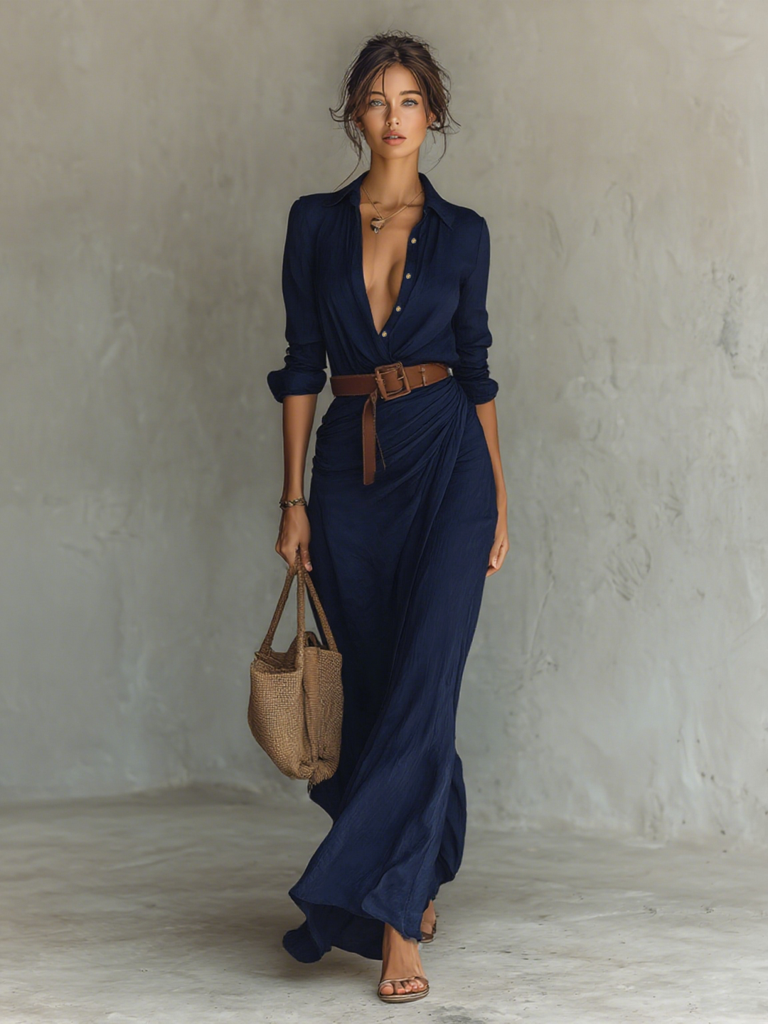 Chiara | Draped Maxi Dress