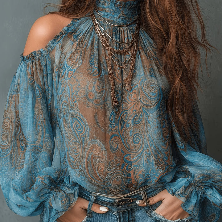 Celeste | Vintage Off-Shoulder Blouse