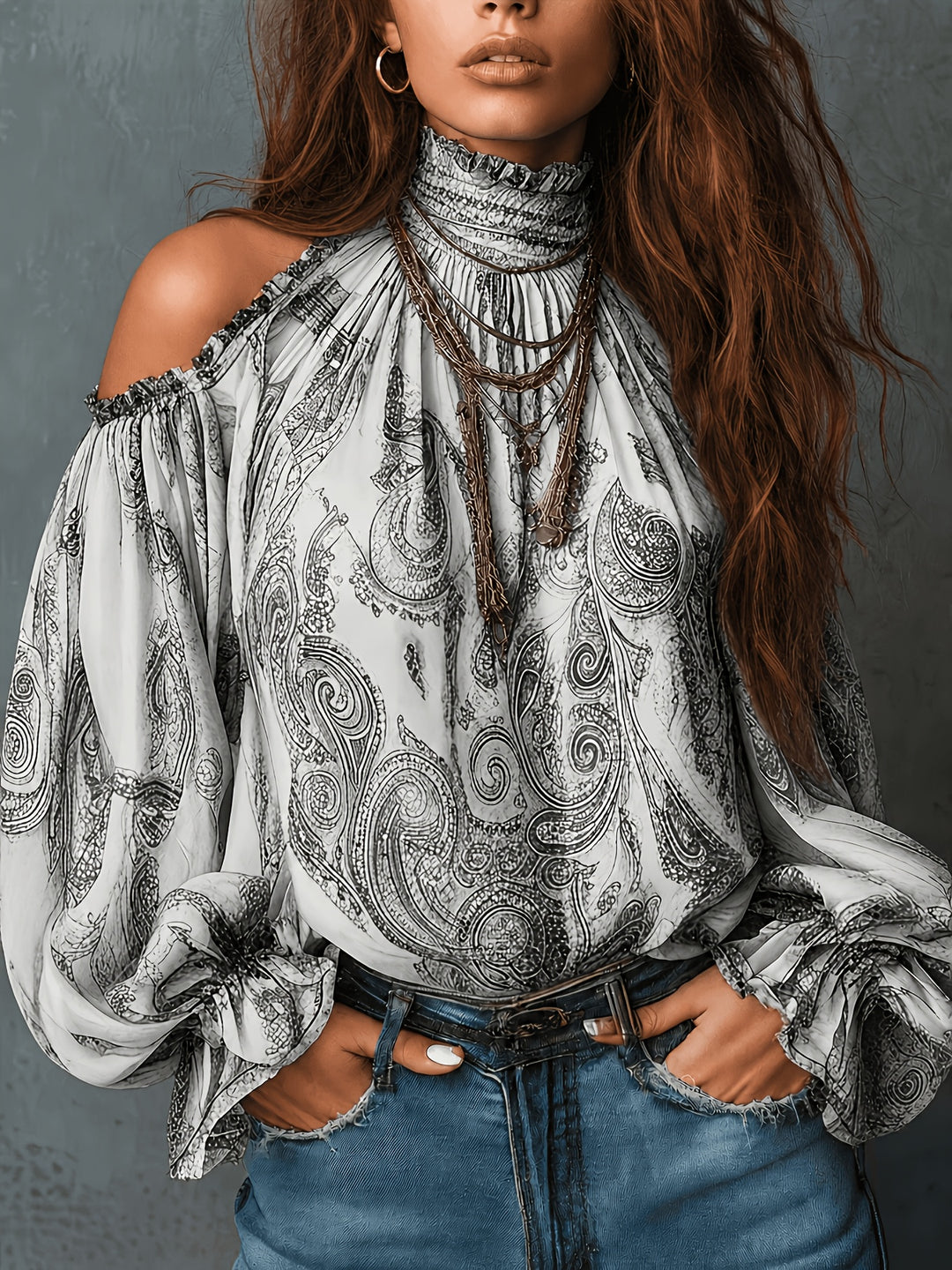 Celeste | Vintage Off-Shoulder Blouse