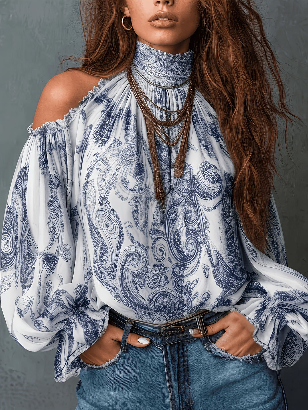 Celeste | Vintage Off-Shoulder Blouse
