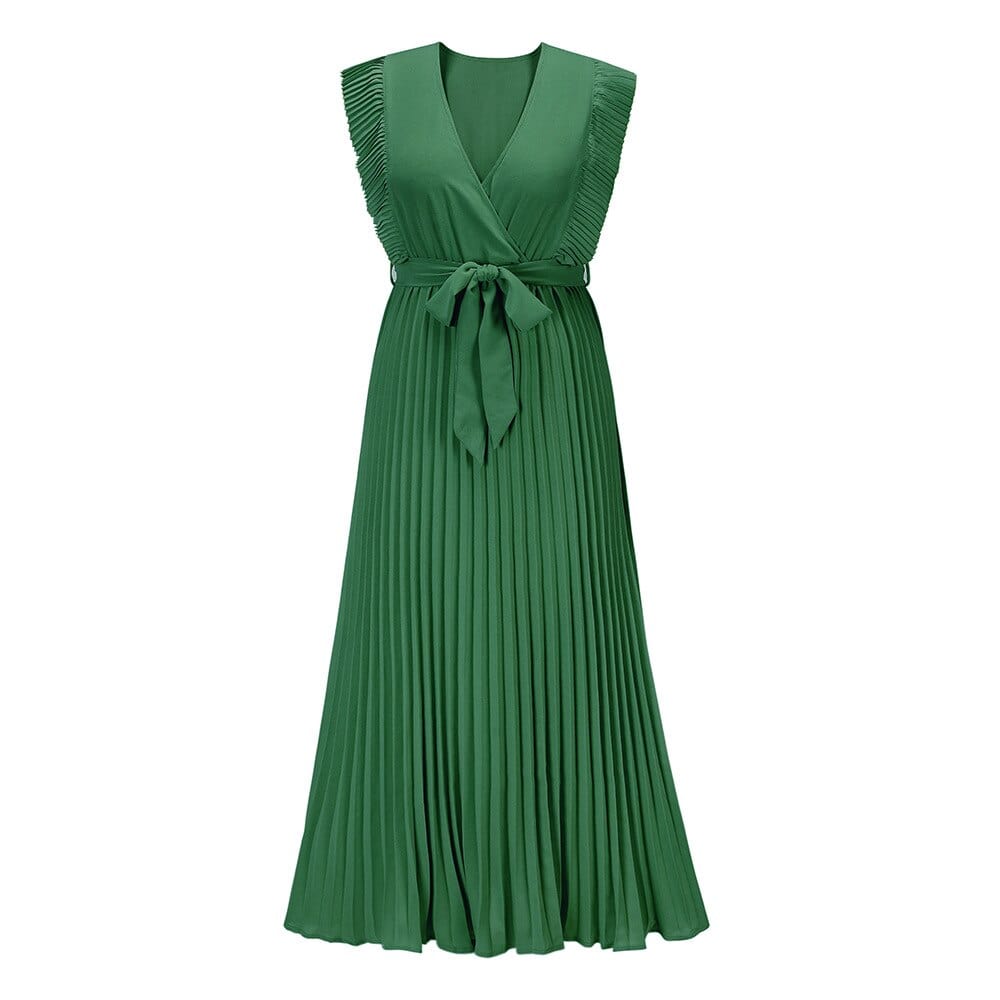 Alora | Women's Bodycon Dress With Pleated Skirt And Sleeveless Cut