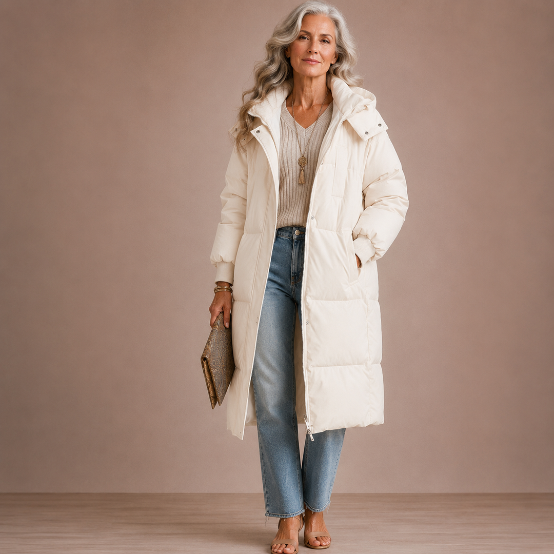 Gigaty™ | Classic Hooded Long Puffer Coat