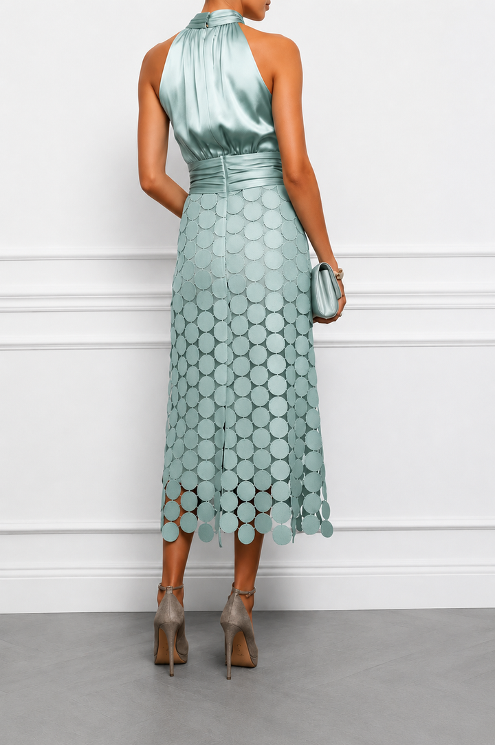 Celina | Elegant Halter Midi Dress