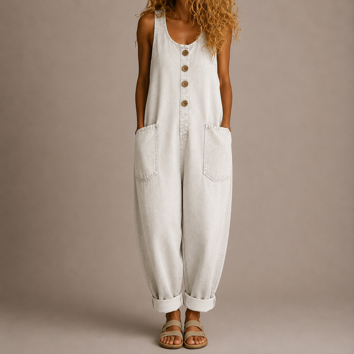 Nancy | Vintage Washed Cotton Denim Overalls