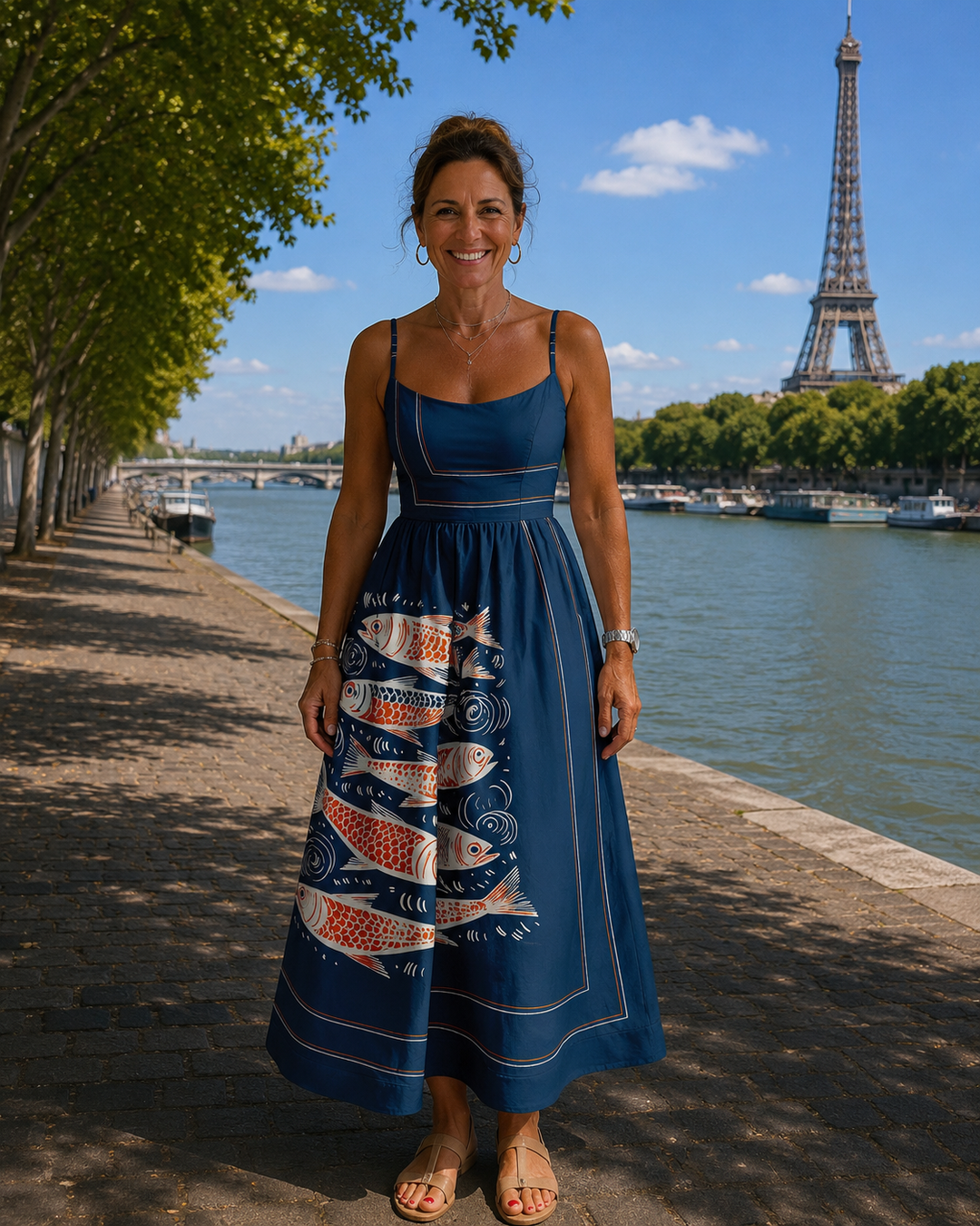 Adda | Patterned midi dress
