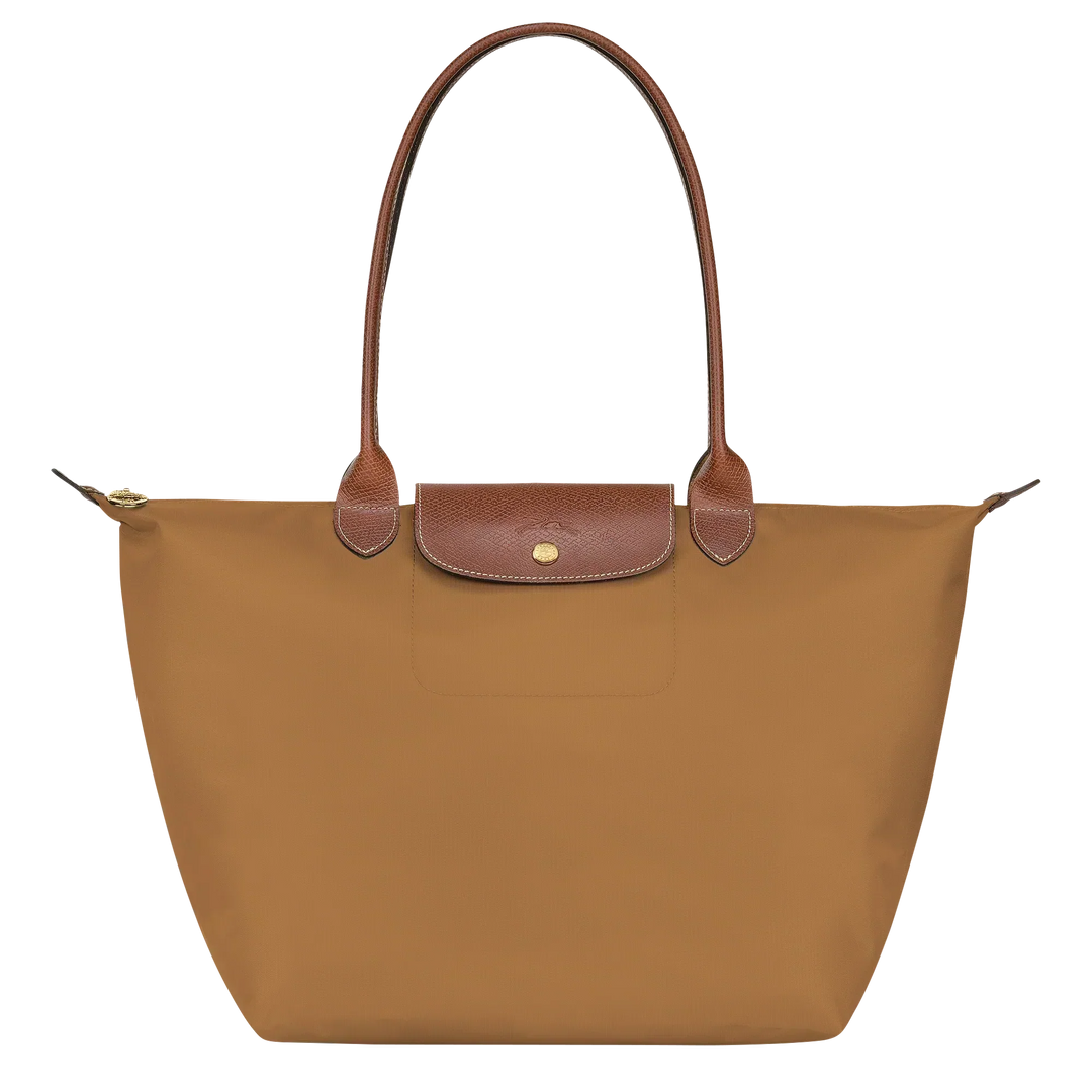 Large Foldable Nylon Bag, Fawn