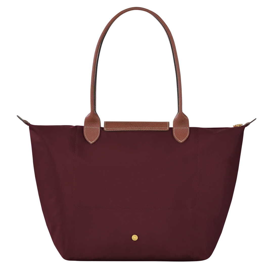 Large Foldable Nylon Bag, Burgundy