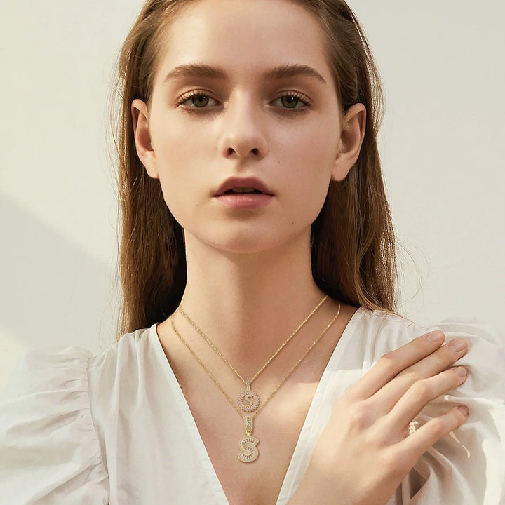 PAVÉ INITIAL™ | GOLD NECKLACE SET