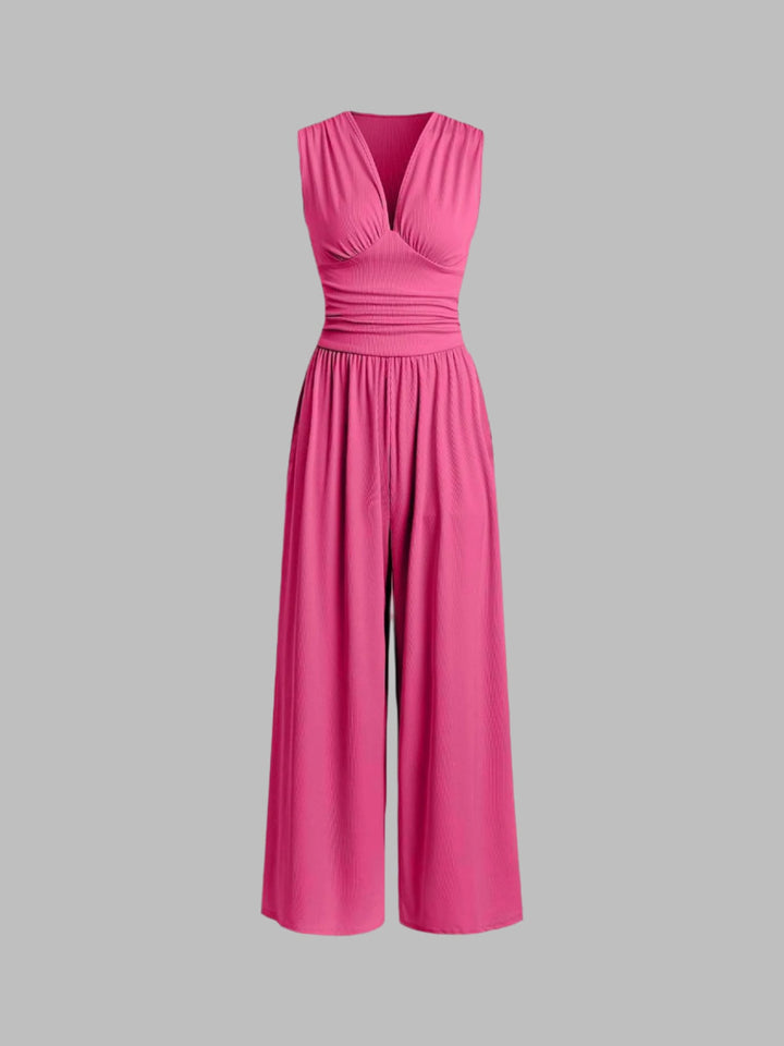 Charity™ | Sleeveless Wide-Leg Jumpsuit