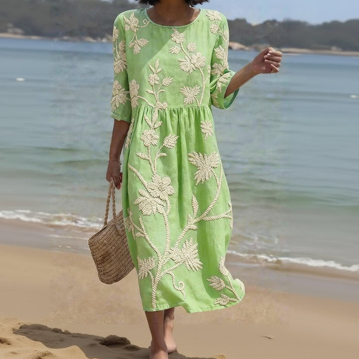 ALGHERO – Women’s Dress with Floral Embroidery