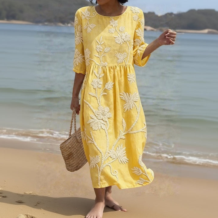 ALGHERO – Women’s Dress with Floral Embroidery