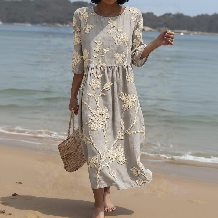 ALGHERO – Women’s Dress with Floral Embroidery