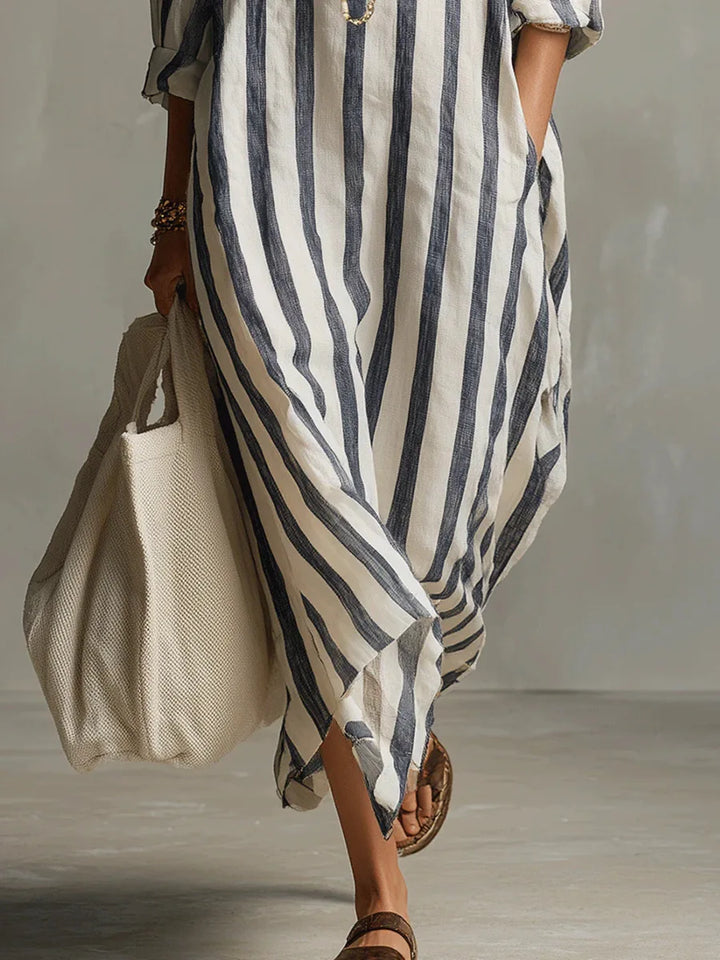 Amaris Linen Long Shirt Dress