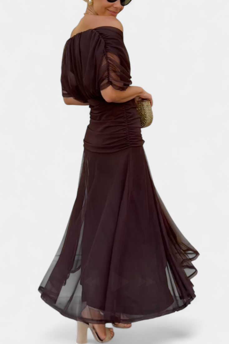 LALUNA | Elegant Dress With V-Neckline