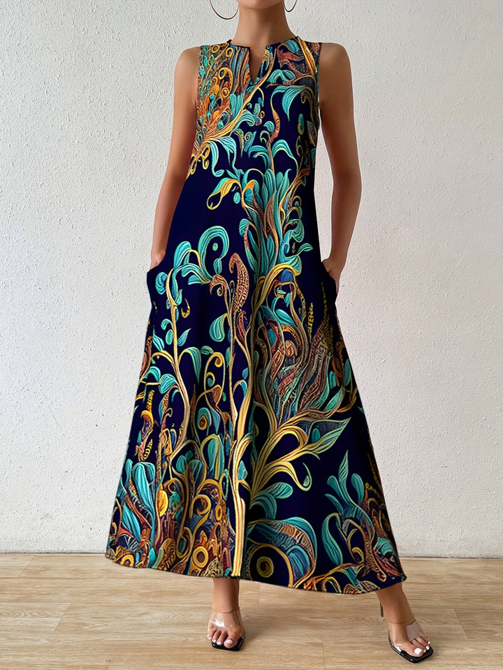 Linnea | Sleeveless Floral Pocket Dress