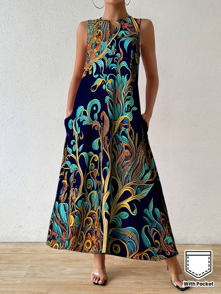 Linnea | Sleeveless Floral Pocket Dress