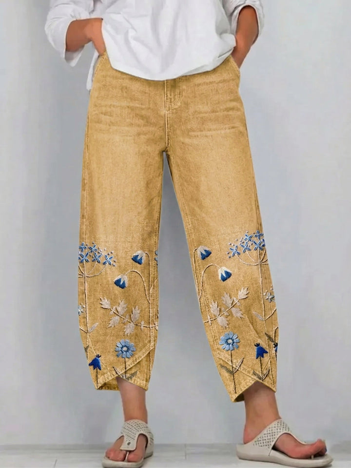 Aven | Casual Chic Embroidered Trousers
