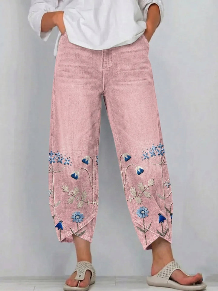 Aven | Casual Chic Embroidered Trousers