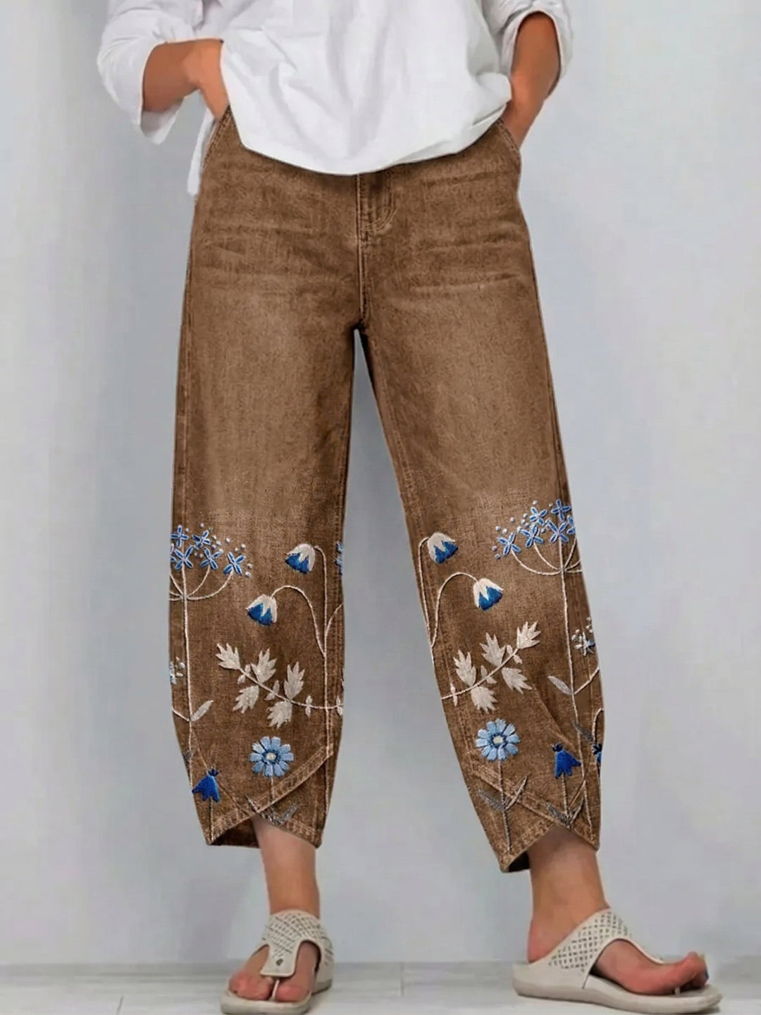 Aven | Casual Chic Embroidered Trousers