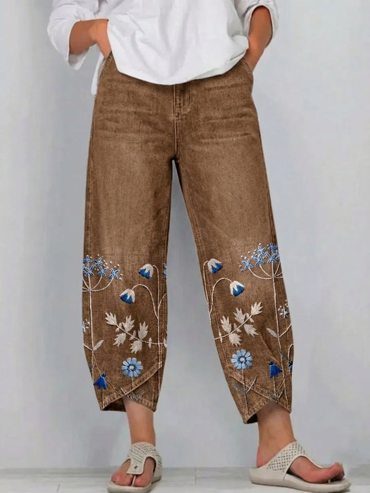 Aven | Casual Chic Embroidered Trousers