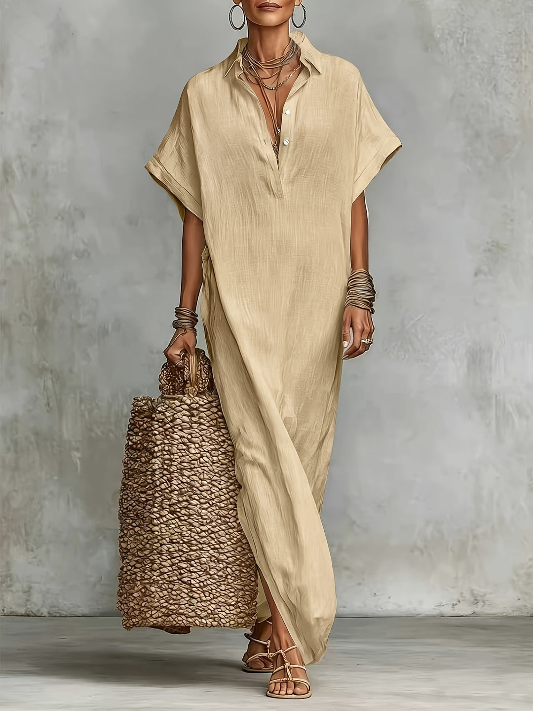 Cora | Side Slit Summer Midi Dress