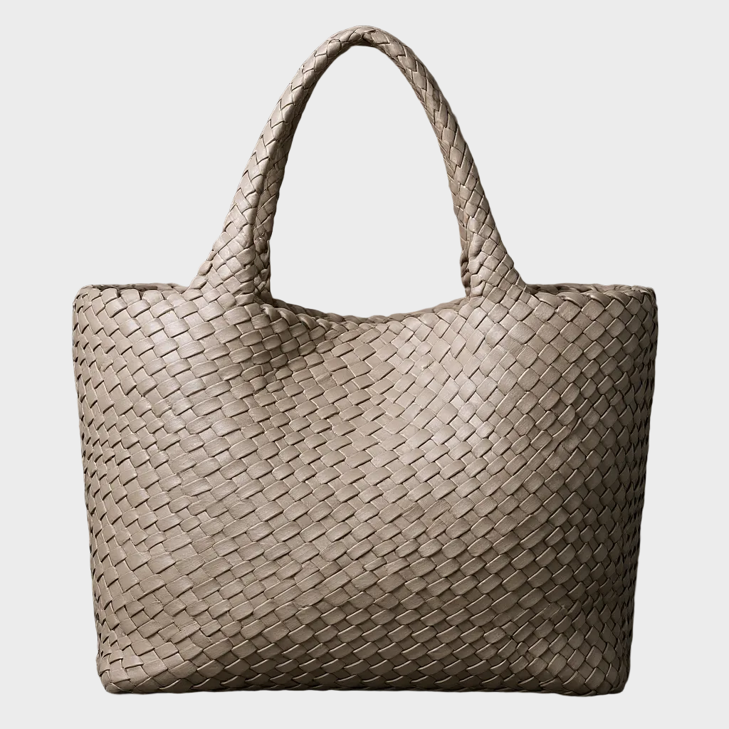 Lana hand-woven leather tote bag