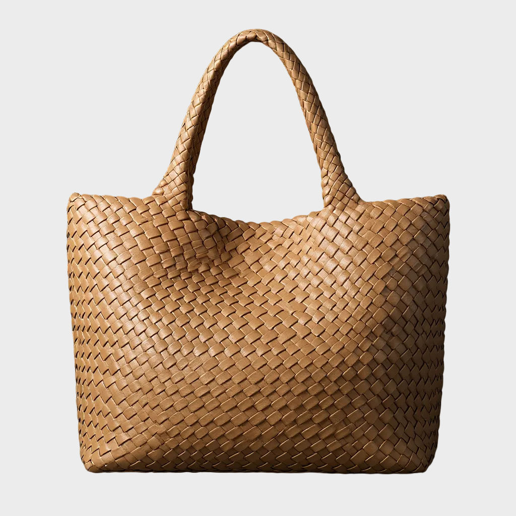 Lana hand-woven leather tote bag