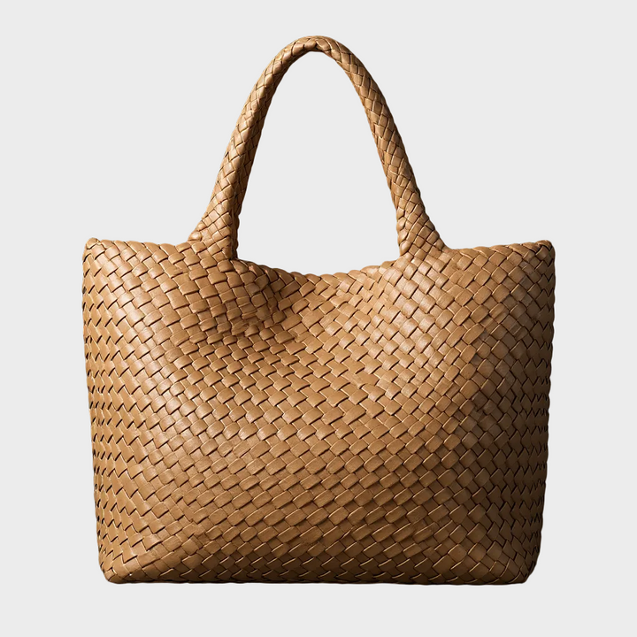 Lana hand-woven leather tote bag