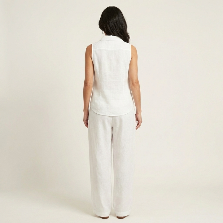 Solene | Wrap Top & Wide-Leg Trouser Set